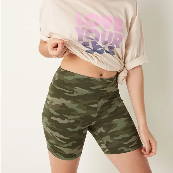 Pink! Victoria Secret Ultimate Biker Camouflage Short Women’s S - Picture 1 of 7